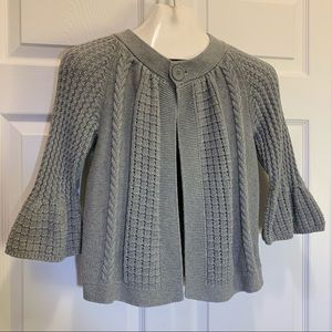 Cato Gray 3/4 Sleeved Sweater Cardigan Size M